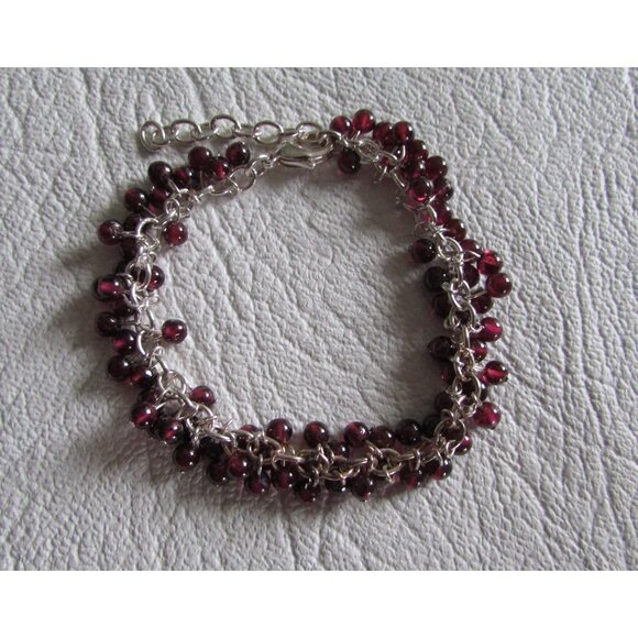 Sterling Silver Amethyst Multi Bead Bracelet - NEW - Picture 6 of 6